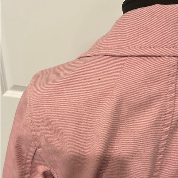 J. Crew Women’s 100% Cotton Pale Pink Peacoat Feminine White Buttons Size 8 - Picture 6 of 13